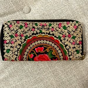Embroidered wallet from Mexico